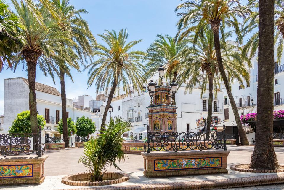 Plaza de España in Vejer de la Frontera, Spain.
