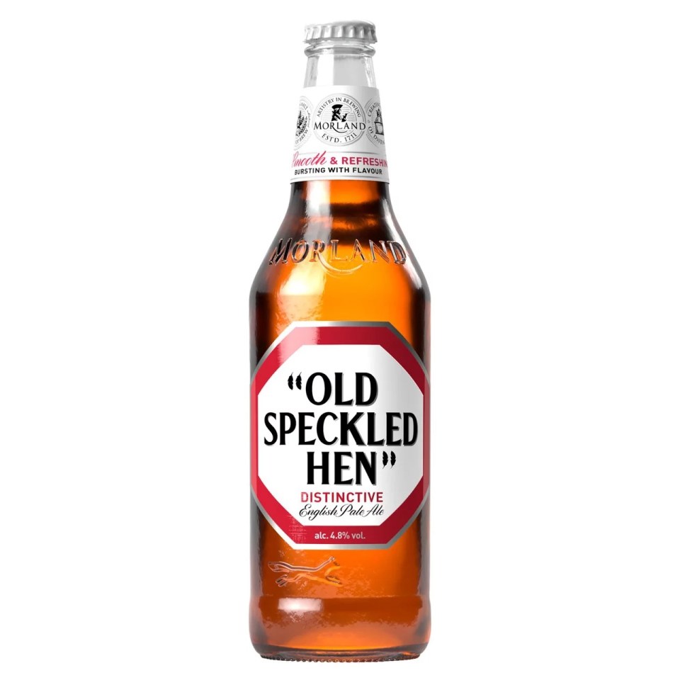 Bottle of Morland Old Speckled Hen English Pale Ale.