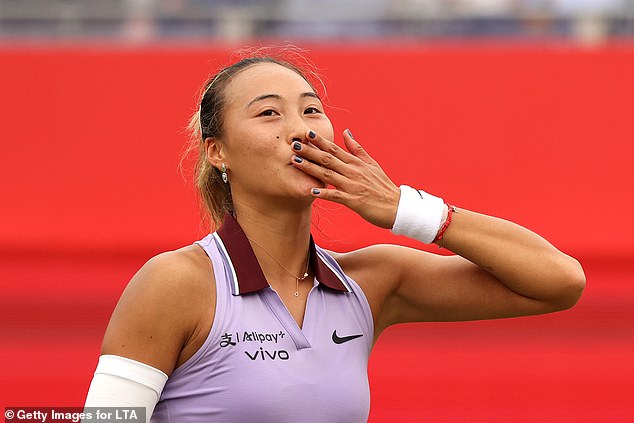 No1 seed Qinwen Zheng booked a place in the semi-finals after getting the better of Raducanu
