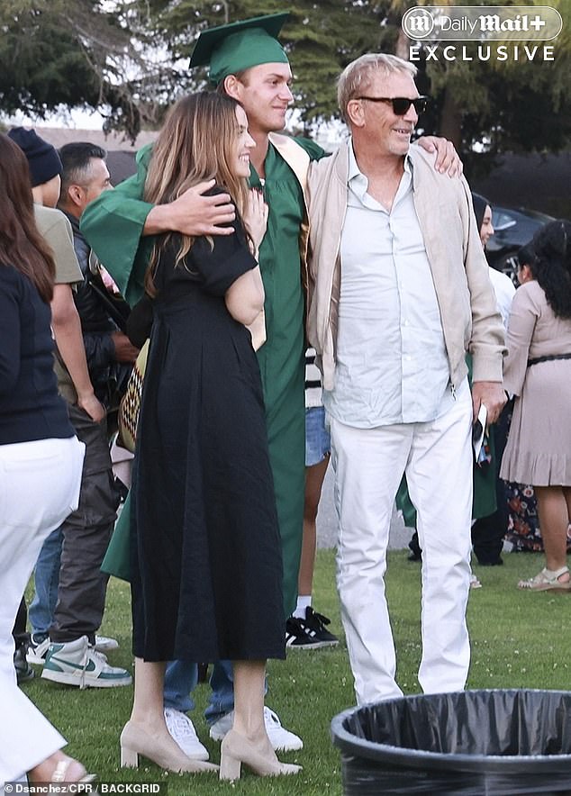 The insider added that 'the day was all about Cayden, to celebrate him, to celebrate the achievement of graduating,' and while 'the less time that Kevin is around Christine, the better,' both parents put their differences aside for their son