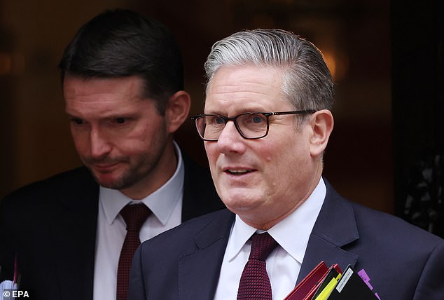 NHS bosses claim half of the 135 million hospital outpatient appointments every year are 'pointless' and follow-ups and consultations could instead be done in high-street surgeries. Pictured: Keir Starmer
