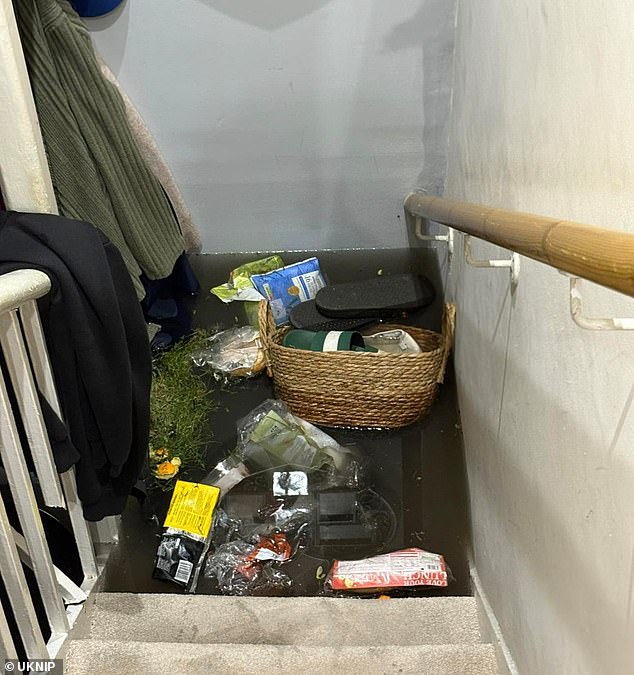 A property in Dover is severely flooded on Friday night after severe thunderstorms and rain