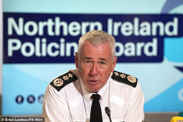 Police Service of Northern Ireland (PSNI) Chief Constable Jon Boutcher speaks to media following three nights of disorder in Ballymena