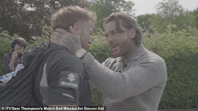 The new documentary, set to air this Friday on ITV , gives fans an insight into the highs and the emotional lows of Sam's trek across the country, including one particularly touching moment with Pete Wicks, 36