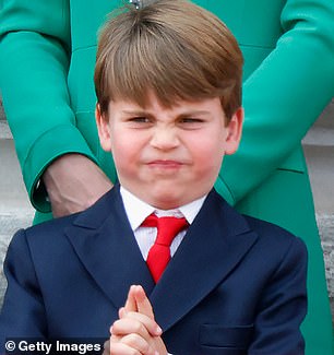 The prince is seen pulling a funny face at Trooping the Colour in 2023