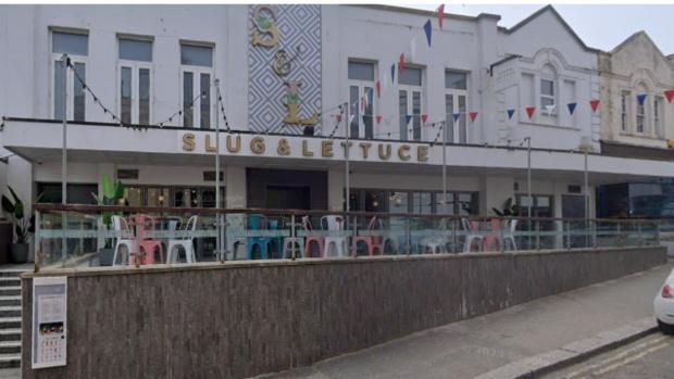 Slug & Lettuce pub in Cornwall.