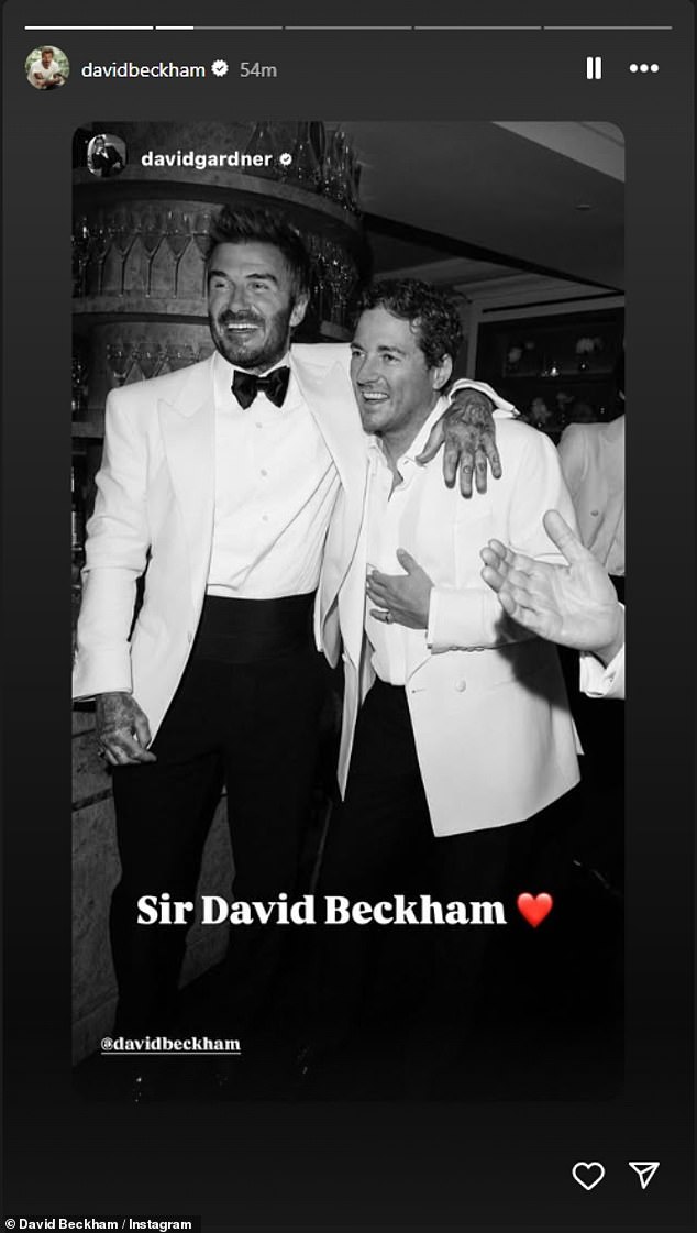 David re-shared a number of tributes from his friends as David Gardner, Nick Woodhouse and Manchester United congratulated him