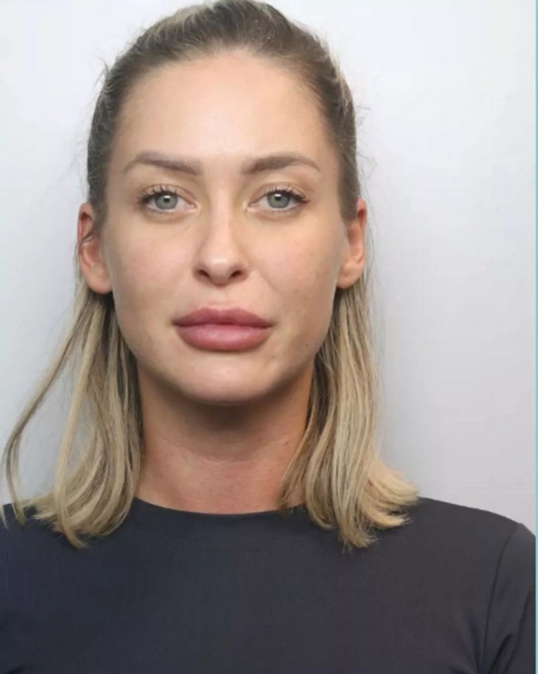 Mugshot of Magdalena Sadlo, a blonde woman.