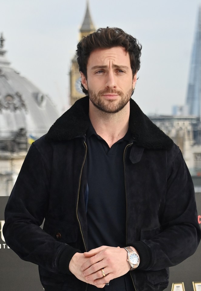 Aaron Taylor-Johnson at the London photocall for "Kraven the Hunter."