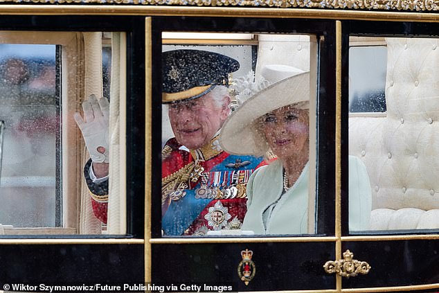 The King, 76, was admitted to hospital for treatment to an enlarged prostate in January 2024 and shortly after was diagnosed with an unspecified form of cancer. It meant that he travelled with Queen Camilla in a carriage at last year's parade to be safer and more comfortable