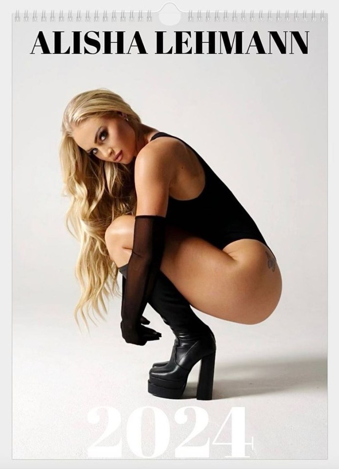 a calendar for the year 2024 with a blonde woman on it