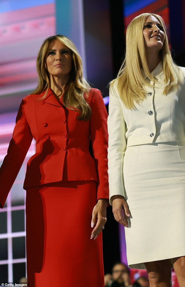 Melania and Ivanka often choose high¿waist pencil skirts that cinch the waist and visually lengthen their legs, and it's said that pencil skirts accentuate power