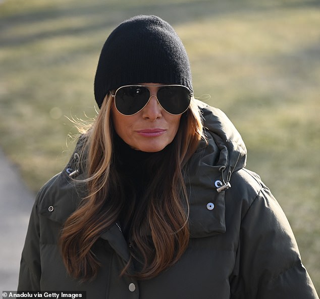 Melania's habit of wearing oversized sunglasses could be another strategic move