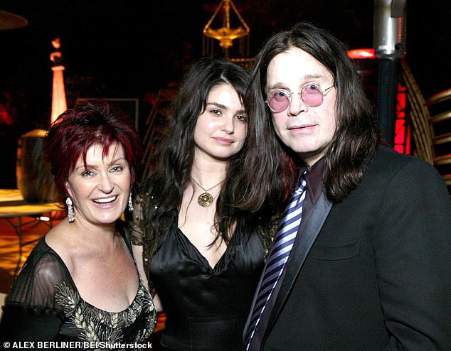 Aimee declined to be a part of the MTV reality show The Osbournes which her siblings Kelly and Jack famous. Pictured: Sharon Osbourne, Aimee Osbourne and Ozzy Osbourne