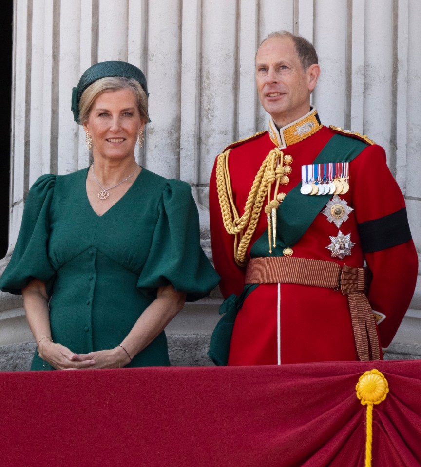 Sophie, Duchess of Edinburgh and Prince Edward, Duke of Edinburgh at Trooping the Colour.