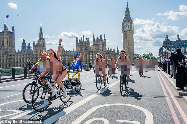 Thousands of cyclists rallied together to ride to an after-party venue in Clapham Junction