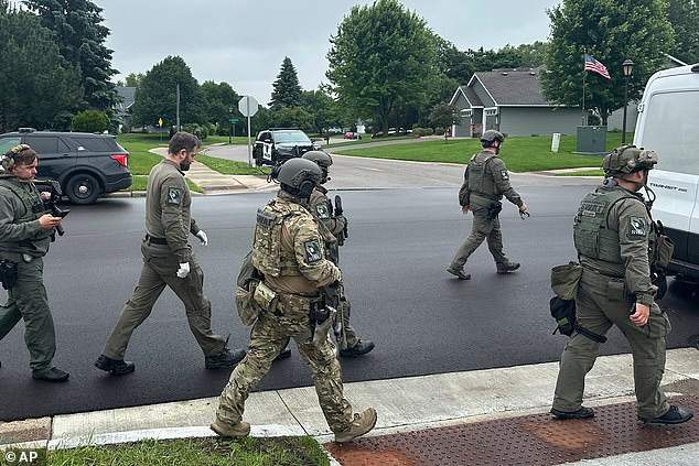 Cops have locked down a three-mile area around the shootings amid the search for the gunman, who police say remains at large
