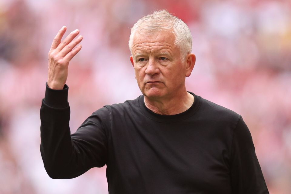 Chris Wilder, Sheffield United head coach, at Wembley Stadium.