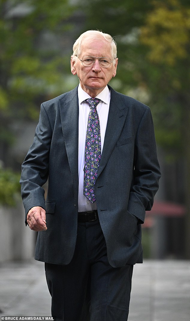 The retired paediatrician (pictured) launched his tirade earlier this month against a statistical expert who had quizzed him over apparent anomalies in his testimony
