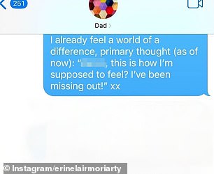 While talking to her mom, the actress had typed out: 'I'm serious; I really really need relief. I feel nauseated tonight. I feel so s**t and removed from who I am, I can't live like this forever. Or that long'