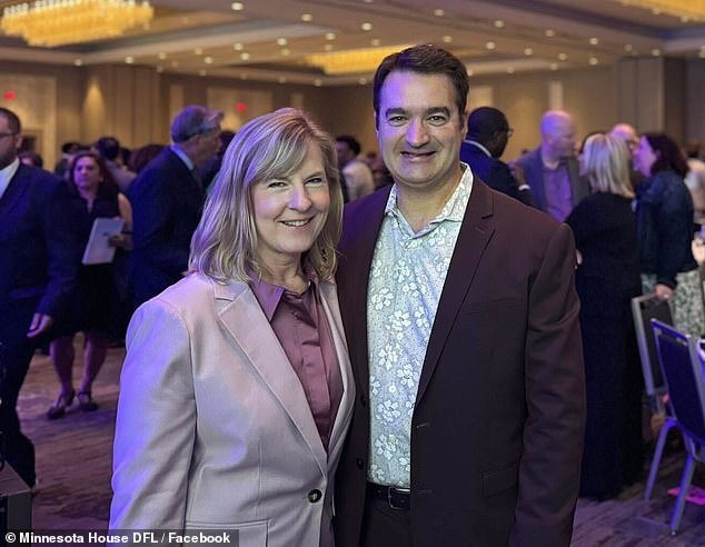 Hortman and her husband (pictured) were tragically killed by the assailant's gunfire