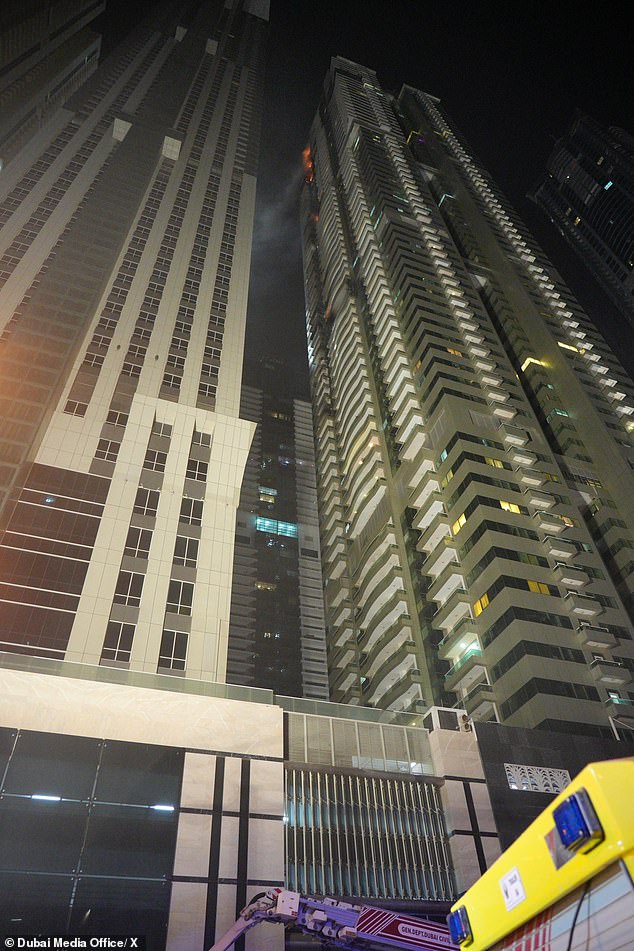 Although the cause of the fire is not yet known, pictures appear to show the blaze starting in the upper floors of the building