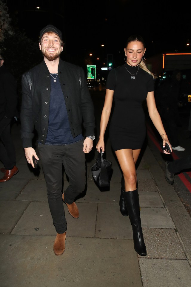 Sam Thompson and Zara McDermott at a launch event.