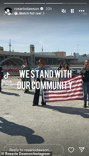 One read, 'We stand with our community'