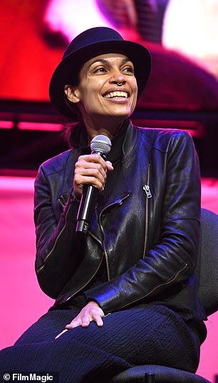 Rosario Dawson, pictured in LA last year, put up a series of posts in solidarity with the protesters