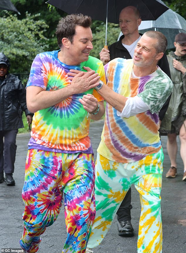 The two entertainers were filming a segment for the former SNL star's show Late Night with Jimmy Fallon