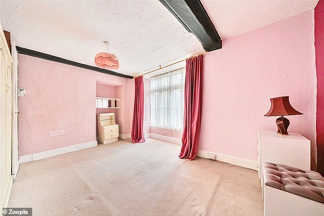 One of four bedrooms in the property which is on the market for £750,000