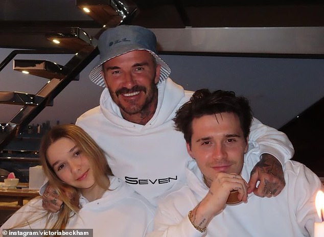 Victoria insisted their 'four beautiful children are a reflection of David' in a gushing post