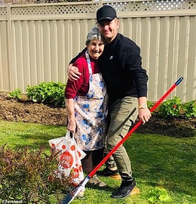 Radmanovic embared his grandmother (pictured) in an emotional post in which he thanked her for raising him