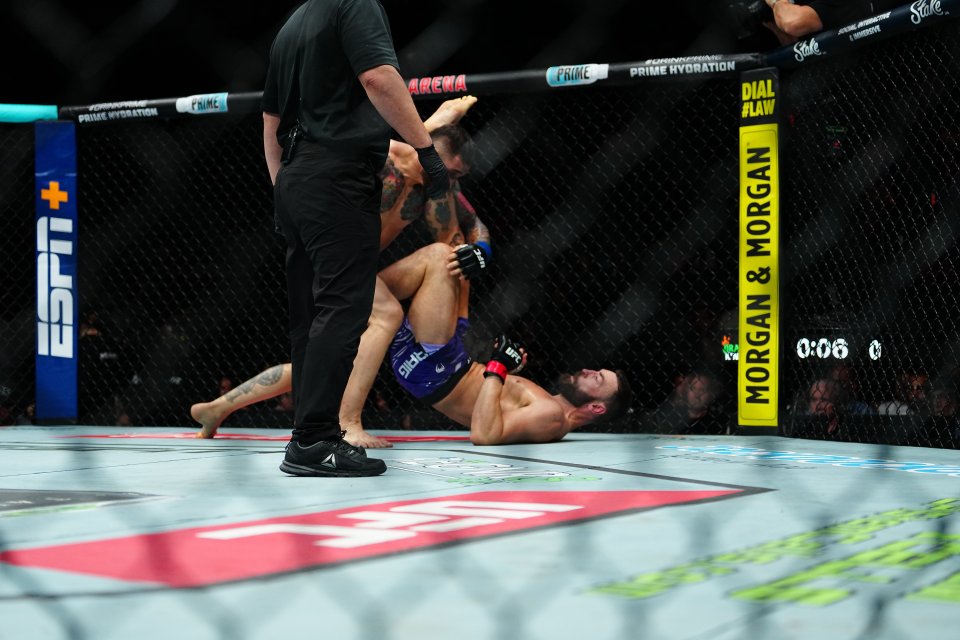 Paul Craig and Rodolfo Bellato fighting in a UFC match.