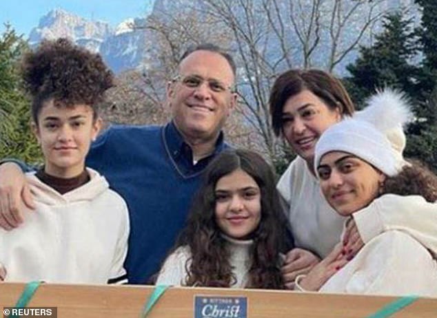 Raja Khateeb, his wife, and their three daughters (pictured) were all reportedly killed in the Iranian strike on the town of town of Tama, near Haifa