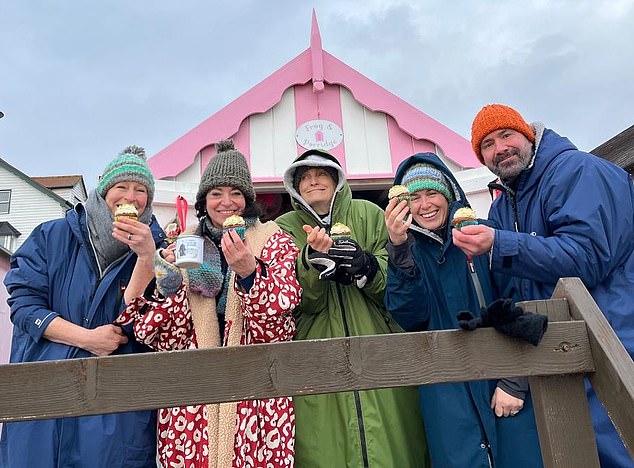 Amanda Dew, 59, who bought her beach hut in Felixstowe, Suffolk four years ago, says: 'It¿s been a sanctuary to go to after my husband died six years ago'