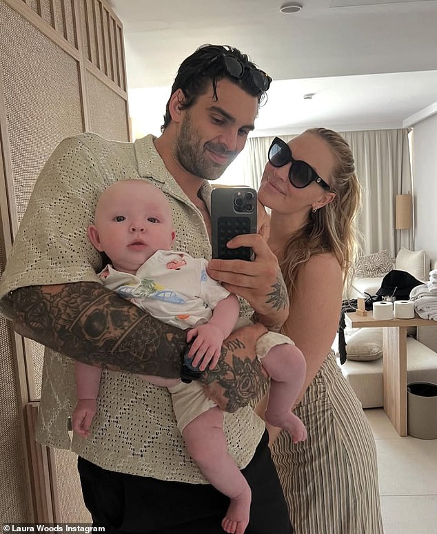 TV broadcaster Laura, 37, shared unseen snaps of fiancé Adam Collard and their baby boy Leo