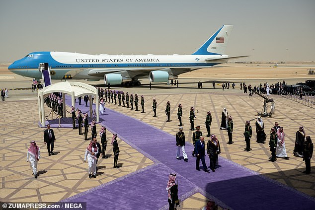 US President, Donald Trump, arrives in Saudi Arabia and meets with Saudi Crown Prince, Mohammed bin Salman, in Riyadh, Saudi Arabia, on May 13th, 2025