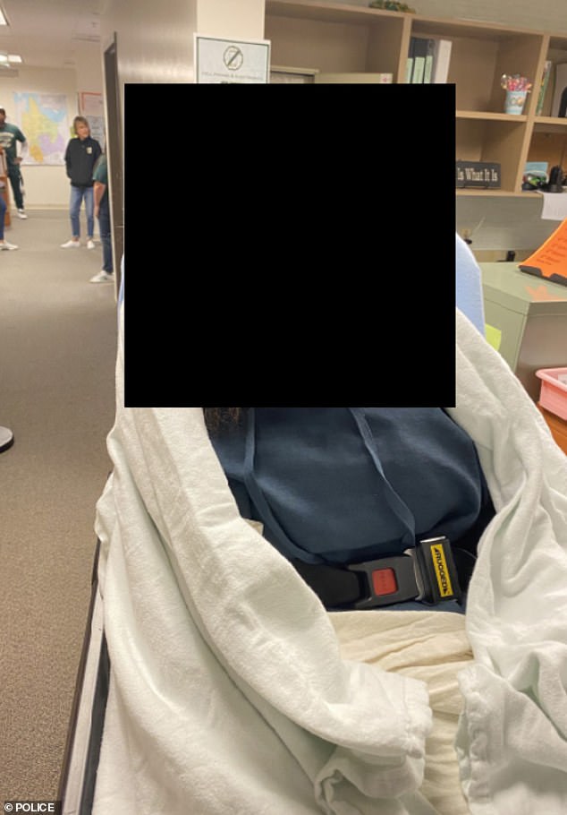The girl (pictured) spent four days in St Peter Hospital for treatment after a strangulation exam, having complained of neck, throat, and jaw pain, and had difficulty swallowing