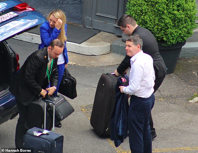Ireland Finance Minister Paschal Donohoe with other attendees of the 2019 meeting