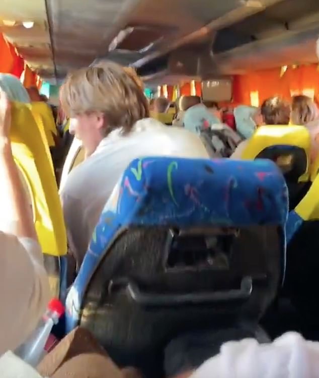 One activist posted a video to social media (pictured) while on a bus heading there, saying: 'This is an emergency'
