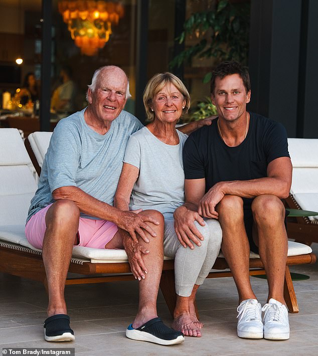 The 47-year-old Raiders minority owner wrote: 'Happy Father's Day to my dad [Tom Sr.] who taught me everything about what it means to be a father...Each day I try to live up to the example he set - to be present and to make sure my kids know how much I love and care about them'