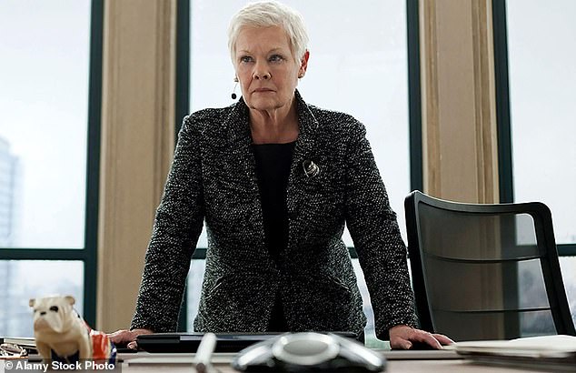 It was 1995 when Dame Judi Dench (pictured as M in 2012 James Bond film Skyfall) became the first woman to take up the fictional 'M' character in the Bond movies