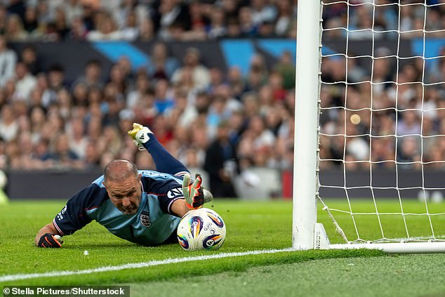 All four of Tevez's goals on Sunday were scored past celebrity goalkeeper Paddy McGuinness