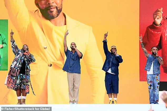 Aston Merrygold, Oritsé Williams, Marvin Humes , and JB Gill , followed in the footsteps of previous surprise perormanced from Craig David and Perrie Edwards