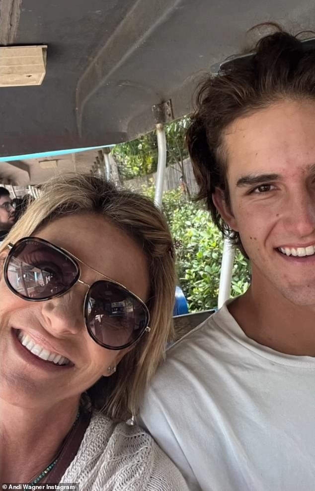 Aidan and his mother Andi Wagner in 2024