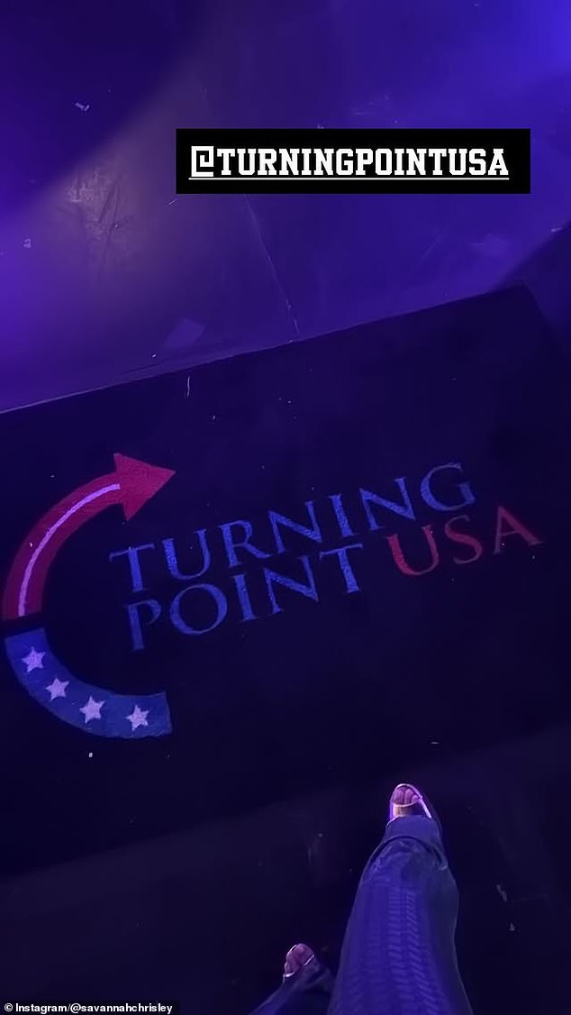 Savannah made an appearance at a Turning Point USA event over the weekend