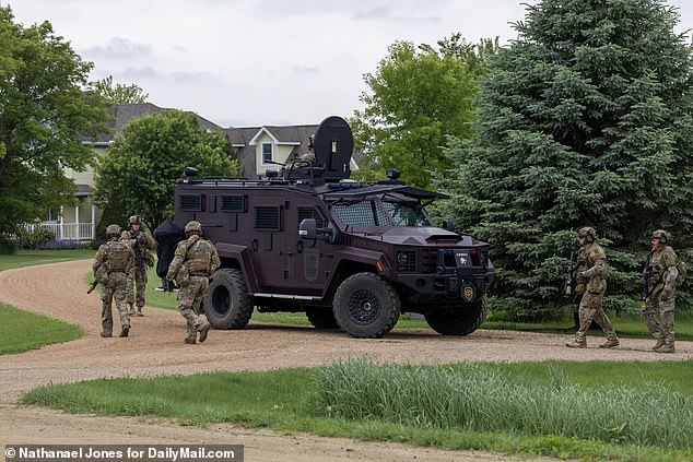 The property law enforcement was searching on Sunday includes several abandoned, crumbling homes and barns
