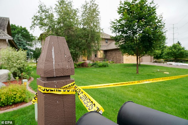 Officers then encountered the gunman fleeing Hortman's home at 3.35am and exchanged gunfire with him