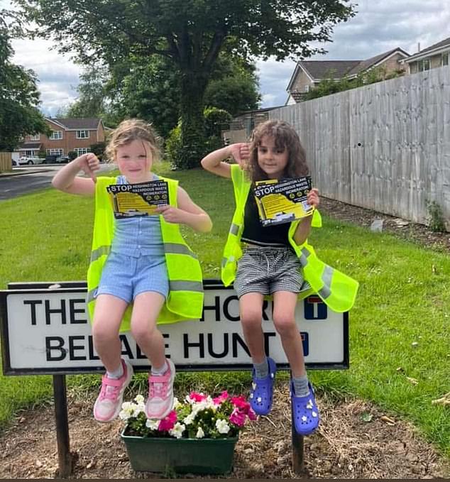 Campaigners protesting against the incinerator, which lies within a mile of a nursery, a primary school and a sixth form college